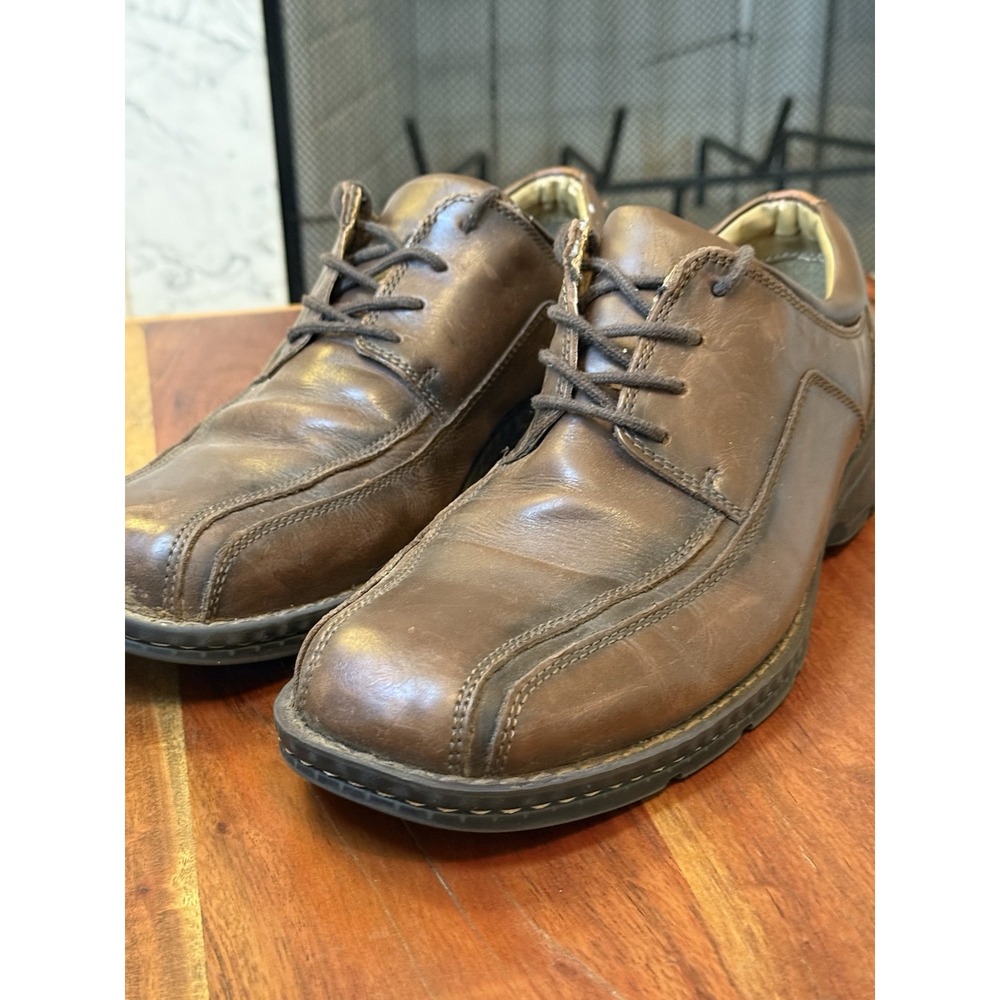 Dockers Brown Leather Dress Shoes Mens 10 M Casual Oxford Lace Up ProStyle